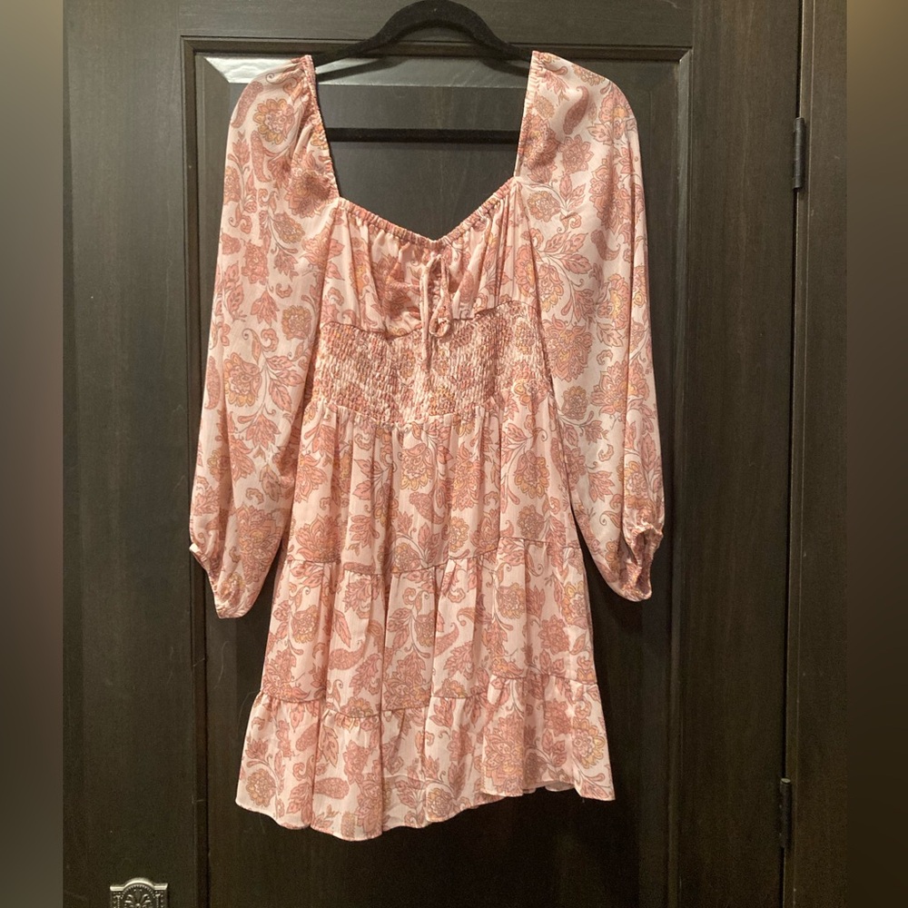 Joe Fresh Pink Floral Smocked Dress
